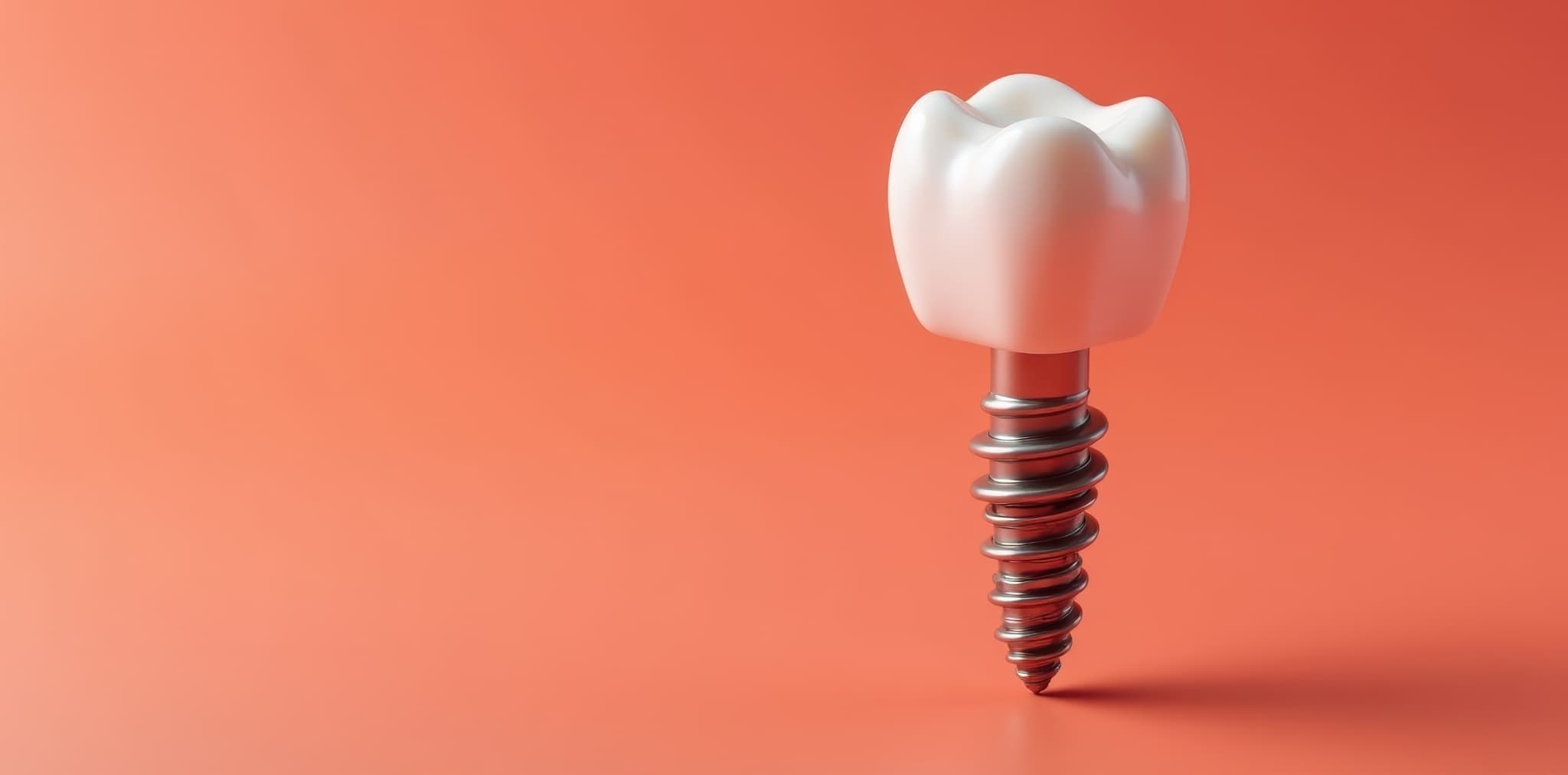 クローズアップされた1本のインプラント